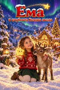 Ема и изгубената Коледна звезда — примерна корица за момиче