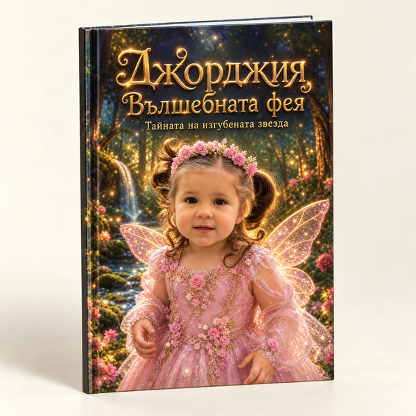 Персонализирана книжка „Тайната на изгубената звезда“ с твърди корици — пример за Джорджия