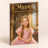 Персонализирана книжка „Камъкът на добротата“ с твърди корици — пример за Мария